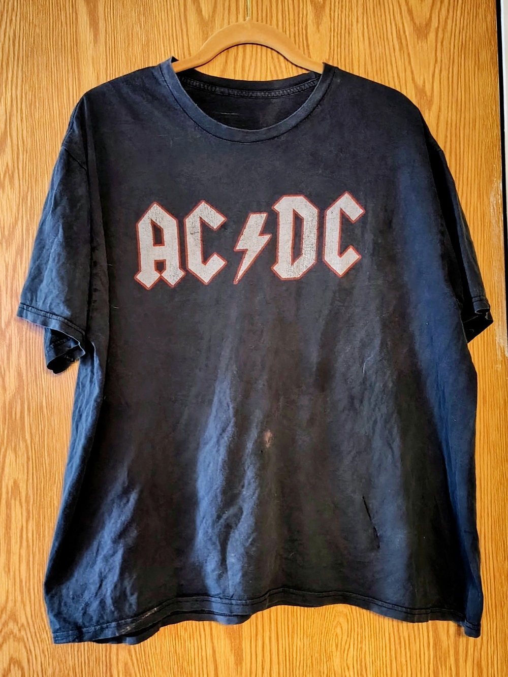 Vintage Grunge Streetwear AC/DC Black Graphic Band T-Shirt Classic Logo